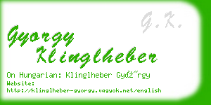 gyorgy klinglheber business card